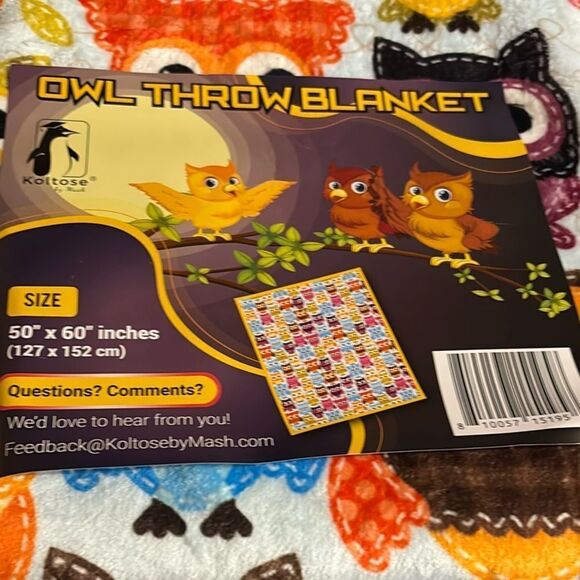 OWL THROW BLANKET - Picture 3 of 6